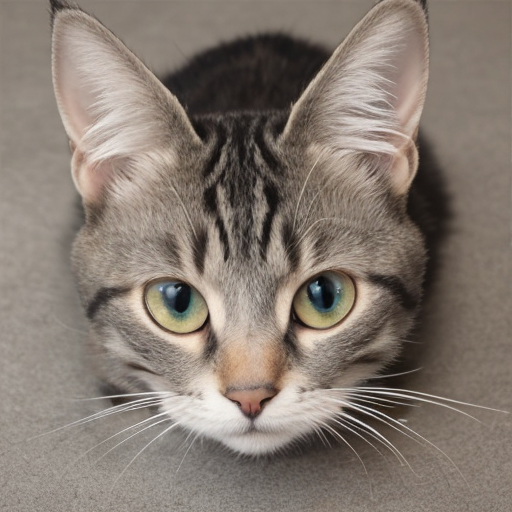 Close-up of a serious tabby cat.