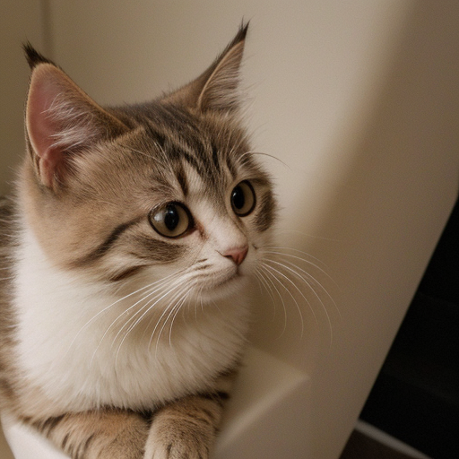 Small cat with tidy paws.